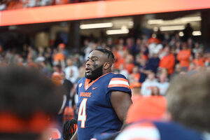 Syracuse defensive end Caleb Okechukwu announced on X he's declaring for the 2024 NFL Draft. Okechukwu finished his SU career with 116 tackles and 12.5 sacks in six seasons.